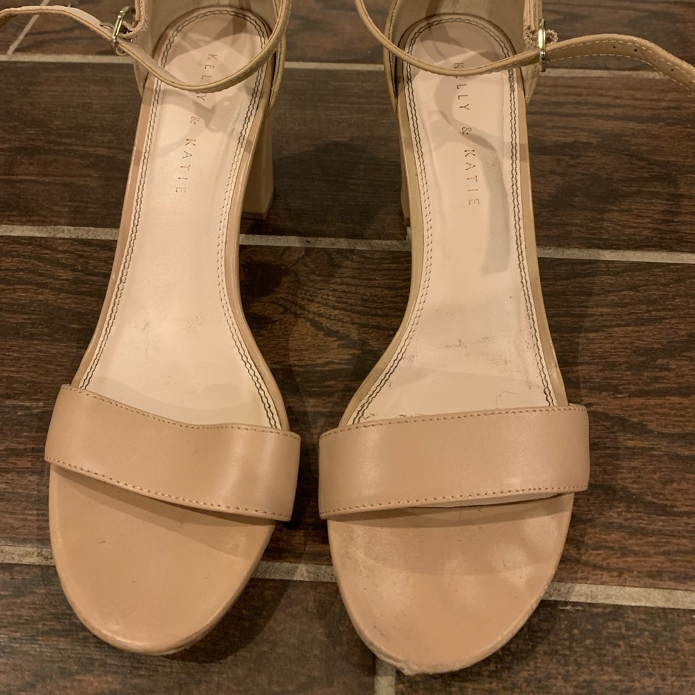 Nude, Women’s Peep Toe Heels 9.5